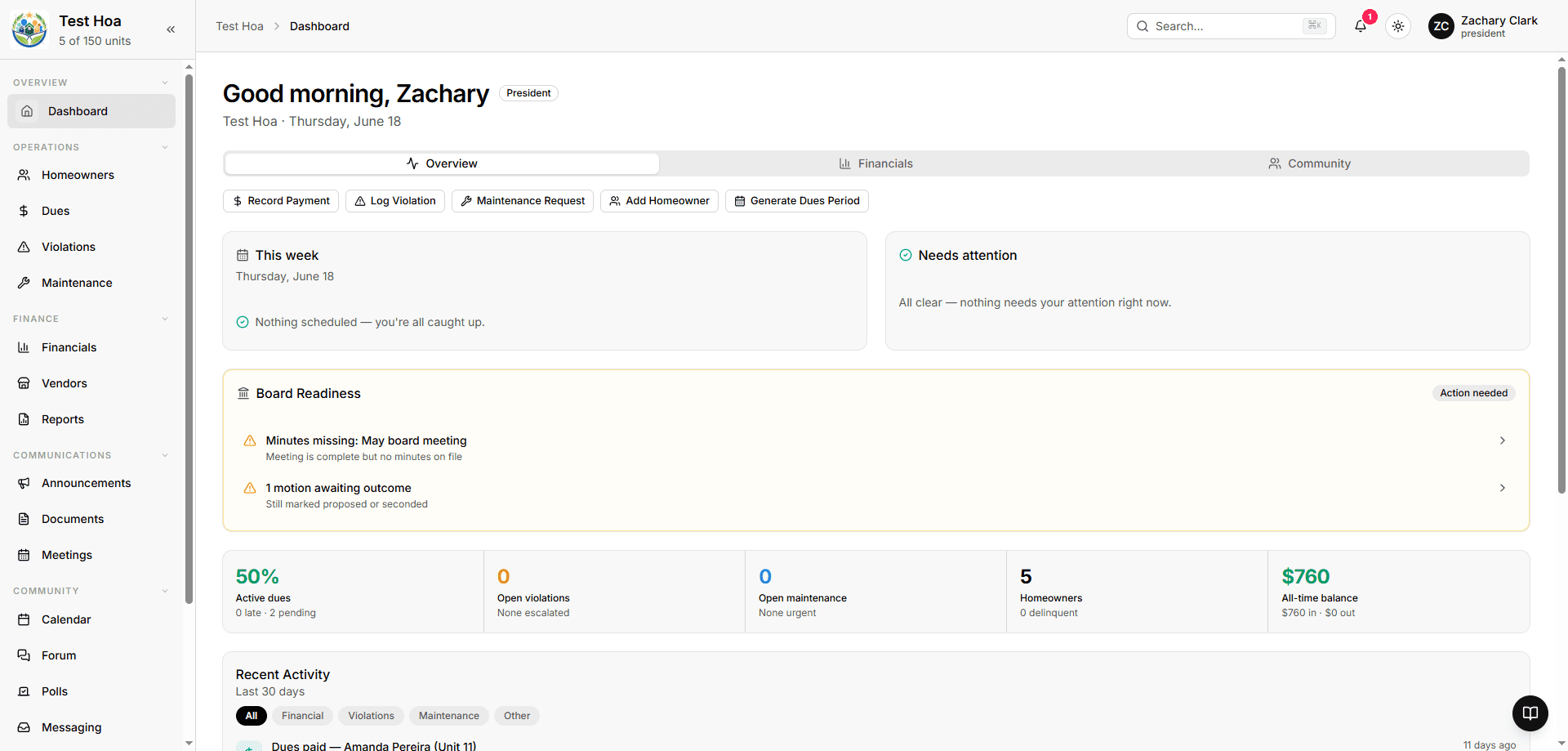 SyncHOA screenshot 1